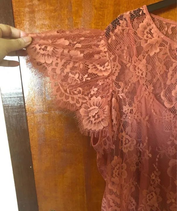 Blusa feminina de renda 46 - Foto 2