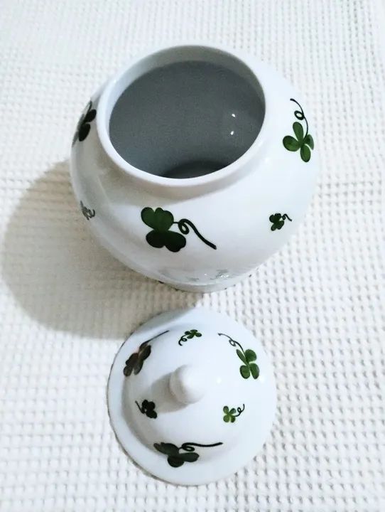 Bomboniere de porcelana Decor Trevo - Foto 3