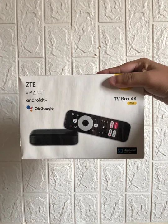 ZTE Space Series TV Box 4K ZT866 com Chromecast integrado, Play Store e Comandos por Voz