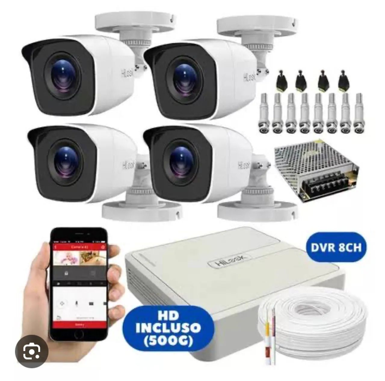 Kit cameras de segurança com instalação 