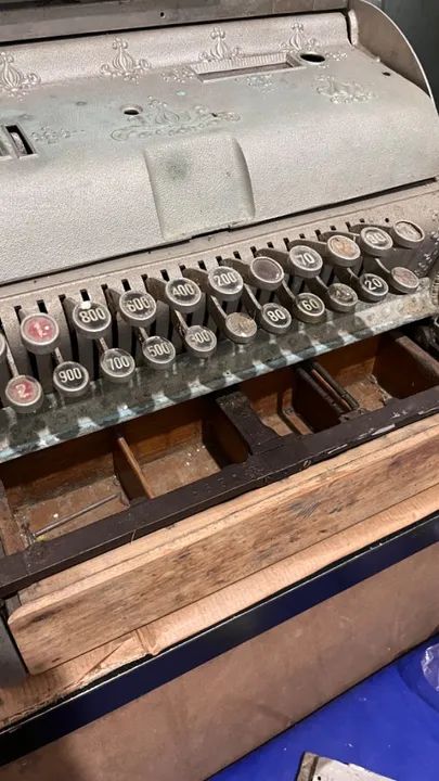 MÁQUINA REGISTRADORA NATIONAL EM BRONZE - Foto 5