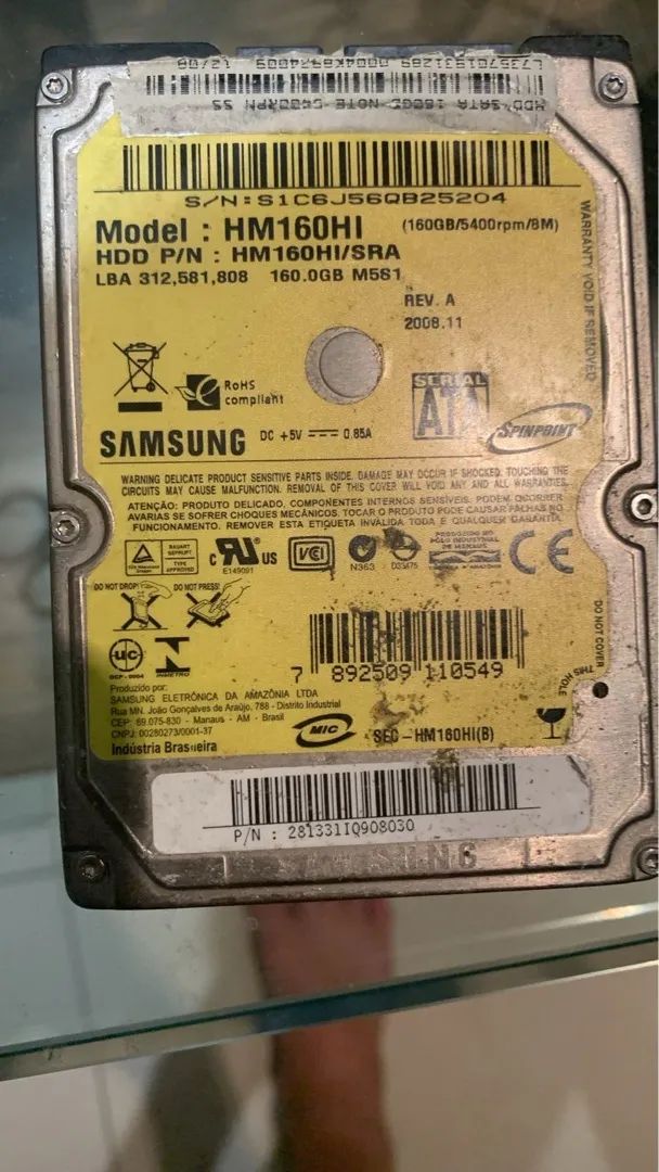 Hd Interno Sata Samsung 160GB