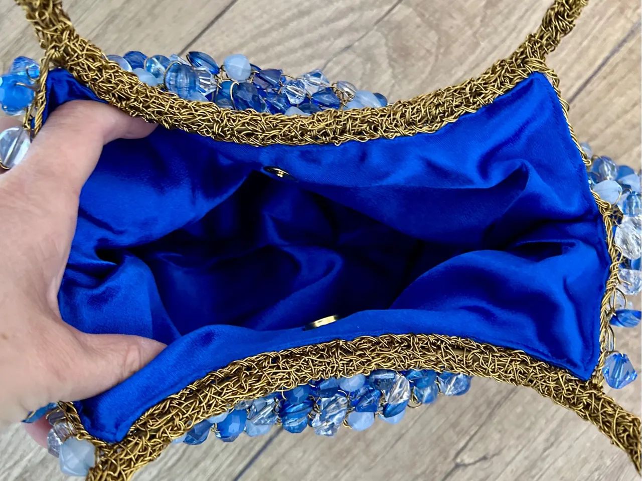 Bolsa de mão azul - Foto 3