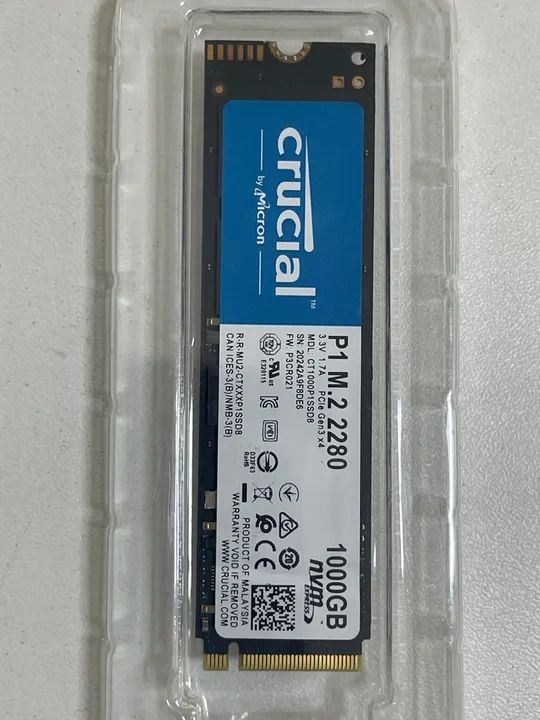 SSD Crucial P1 M.2 2280 1TB NVMe - Foto 2