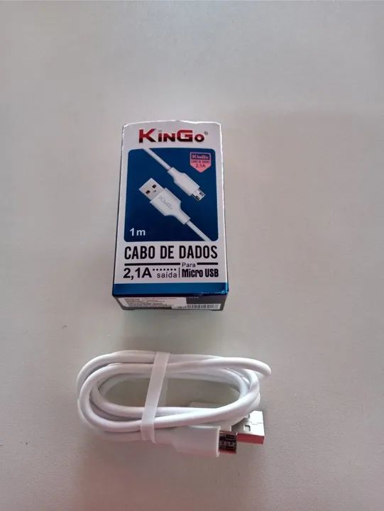 Cabo USB p/ Celular Tipo-V8 KINGO  - Foto 2