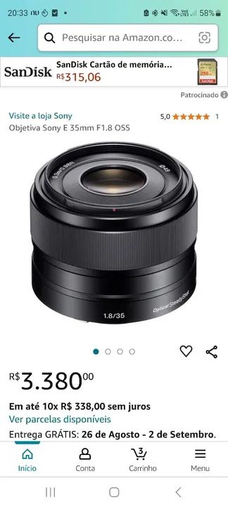 LENTE 35MM 1.8 SONY - Foto 4