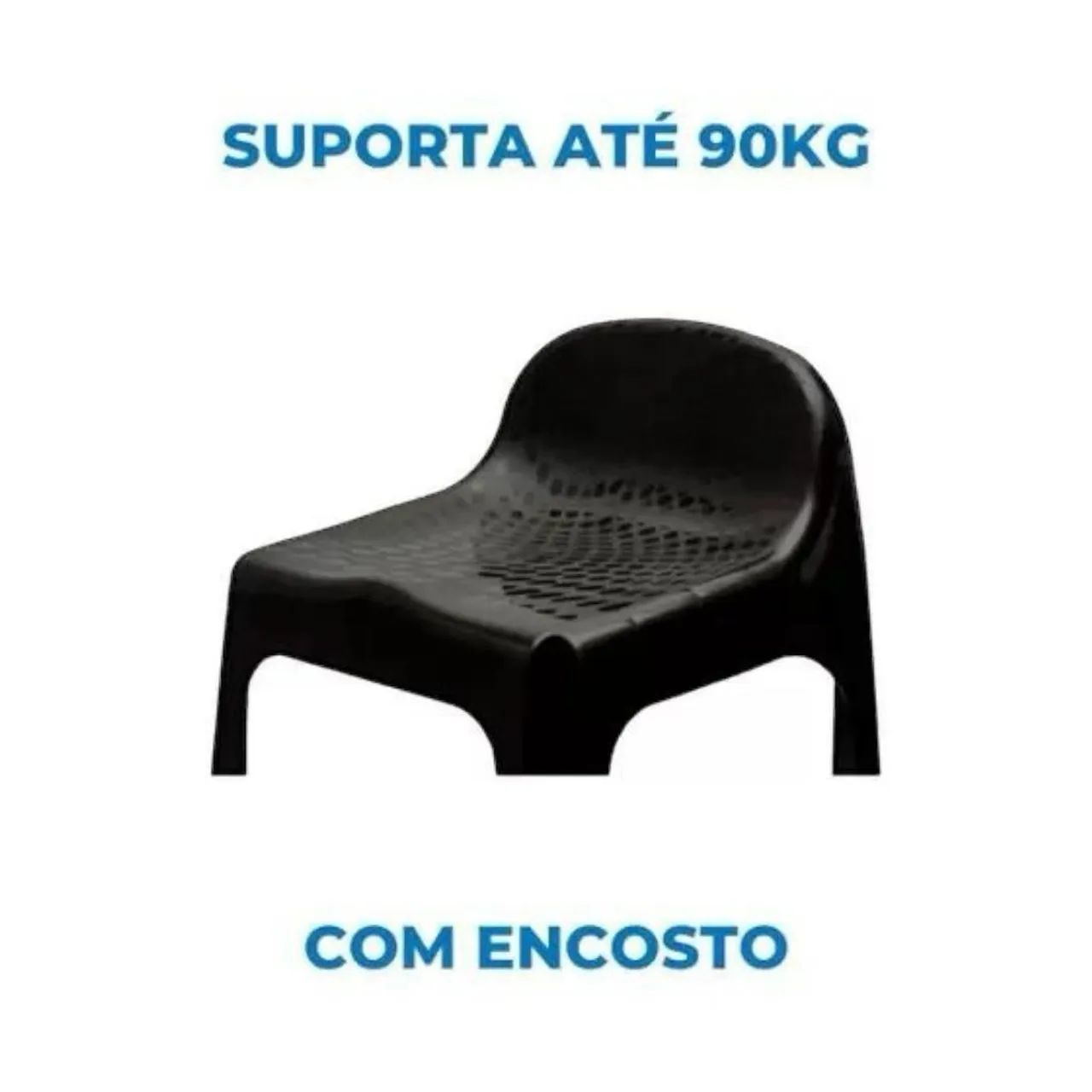 Banqueta De Plástico, Reforçado, com encosto Confortável - Foto 2