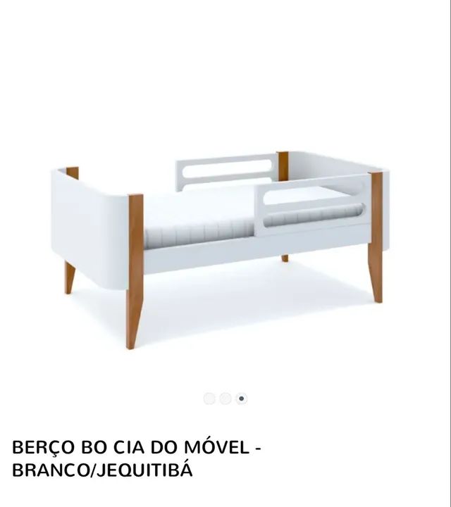   Berço + Colchão BO 3 em 1 - Cinza - Foto 2