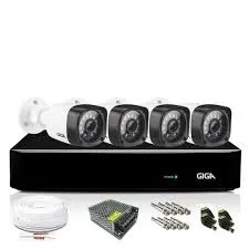 Kit completo Câmeras Dvr 4 canais Giga