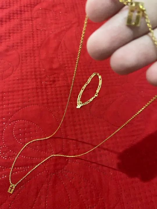 Conjunto de Colar e Pulseira em Ouro 18k - Foto 2