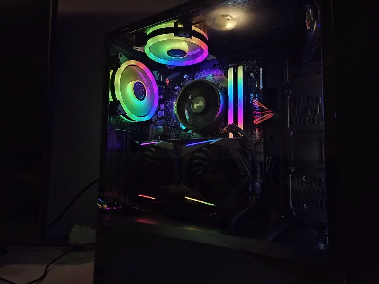 PC Gamer Ryzen 5 5500 GTX 1660 Super memória 16gb SSD opcional teclado mouse e monitor - Foto 3