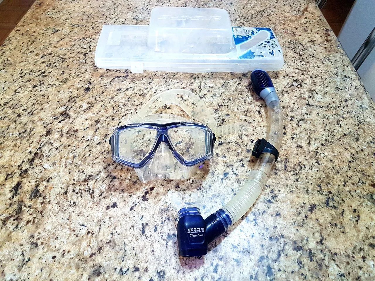 KIT MERGULHO DIAMANTE MÁSCARA +ESNORKEL- SEASUB PREMIUM  - Foto 3