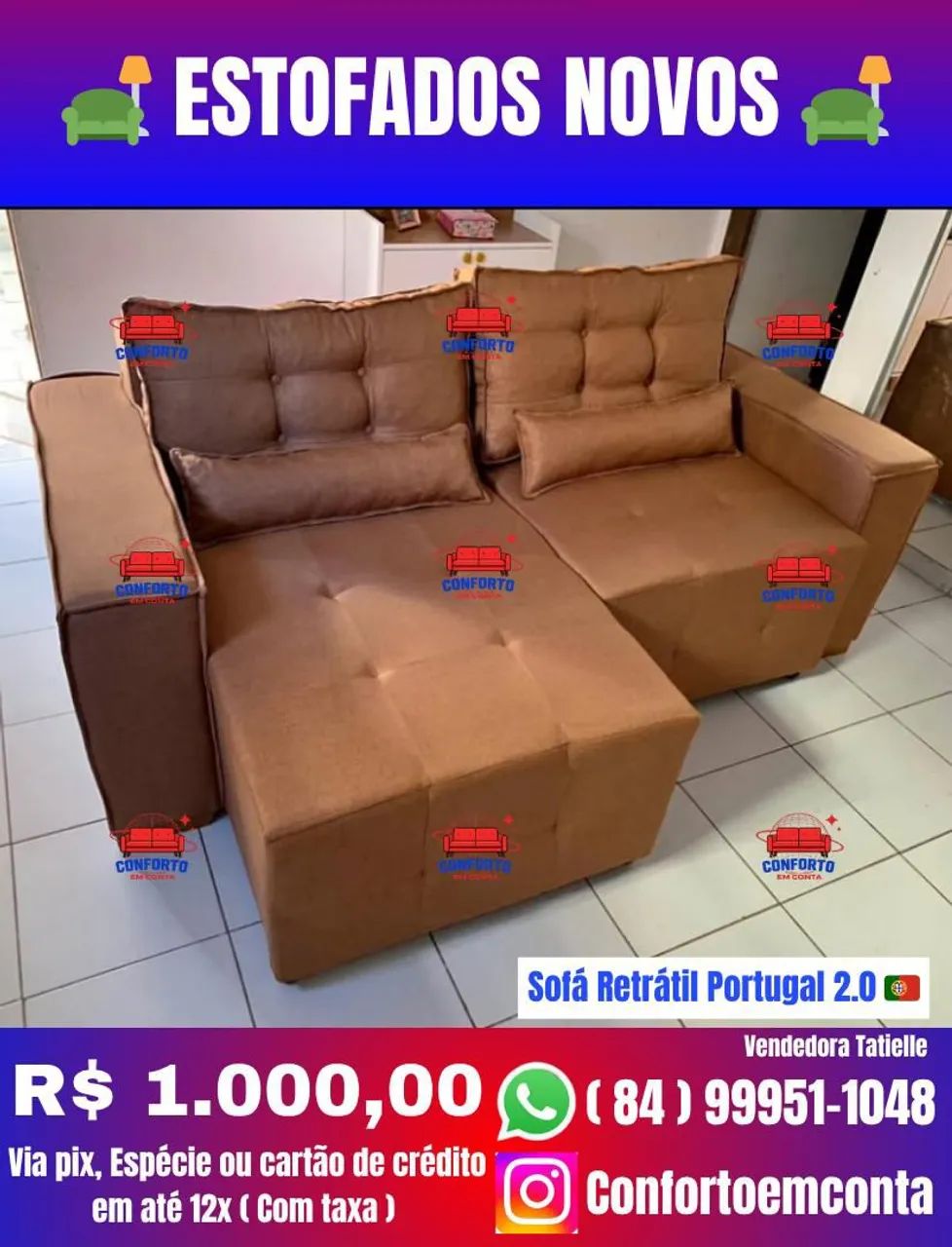 Sofá Retrátil Portugal 2.0 - Conforto e Qualidade! Diretamente da fábrica . - Foto 4