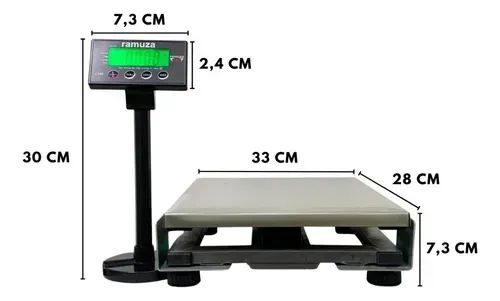 Balança Ramuza para Checkout CHR - 31Kg Display 5 Digitos BIVOLT automático - Foto 2