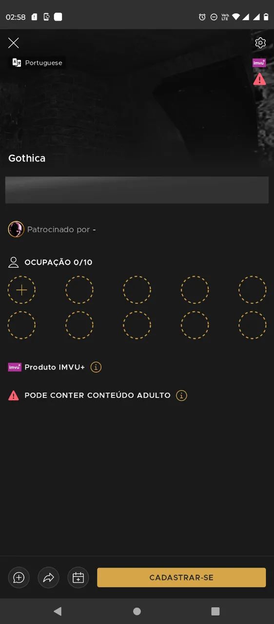 Conta online Do IMVU (Com AP,AGE,NFT , TRÊS FITS MONTADOS E SALA PÚBLICA FIXA - Foto 2