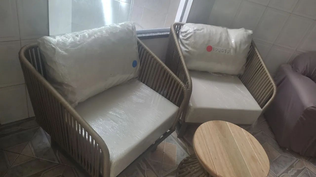 Vendo poltronas em corda náutico novas  - Foto 2