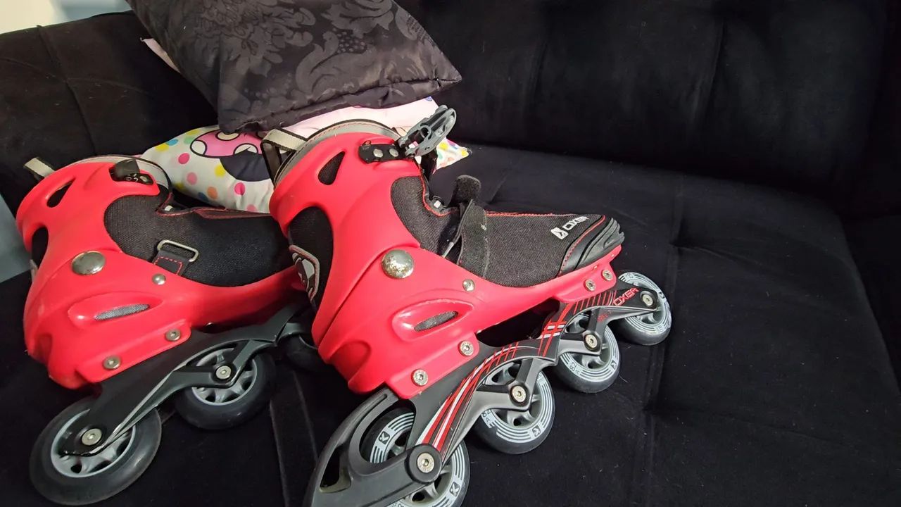 Patins Inline Oxer speed 7000 abec 7 - Vermelho