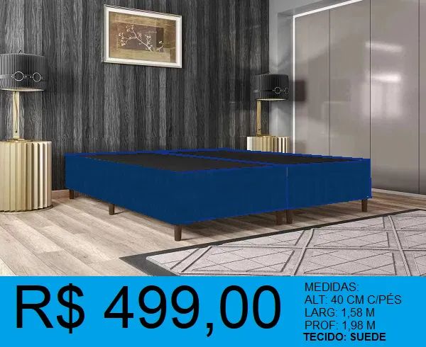 Base box queen size - REFORÇADA - Entrega e montagem gratis