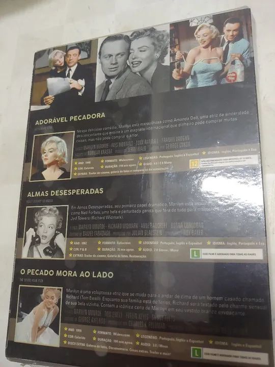 Box Dvd Marilyn Monroe - The Black Collection - 3 Filmes - Foto 2