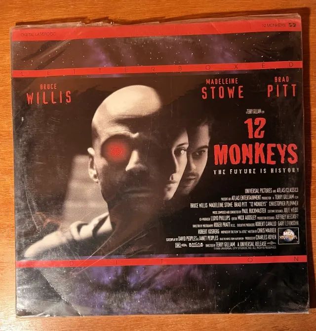 Laserdisc Os Doze Macacos (12 Monkeys) - RELÍQUIA AINDA NO PLÁSTICO - Versão Estendida
