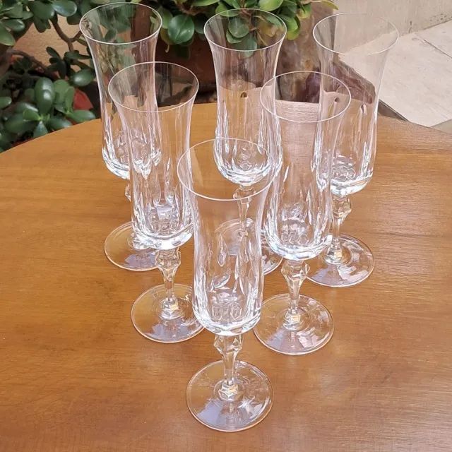 Taças de Champanhe / Espumante STRAUSS - Cristal lapidado com Gravação na Base - Jogo c/ 6 - Foto 3