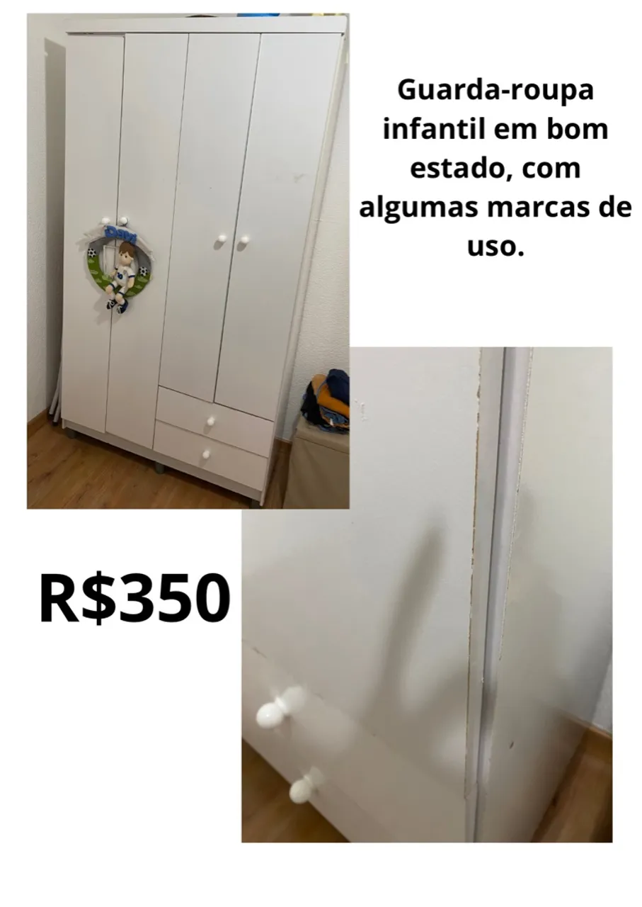 Guarda-roupa infantil branco