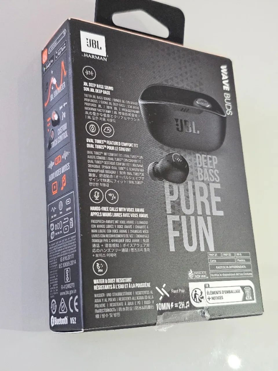 Fone de Ouvido JBL Wave Buds - Preto - Foto 4