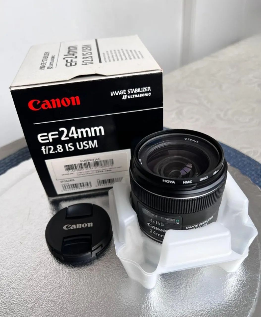Lente Grande Angular Canon Ef 24mm F/2.8 Is Usm na caixa