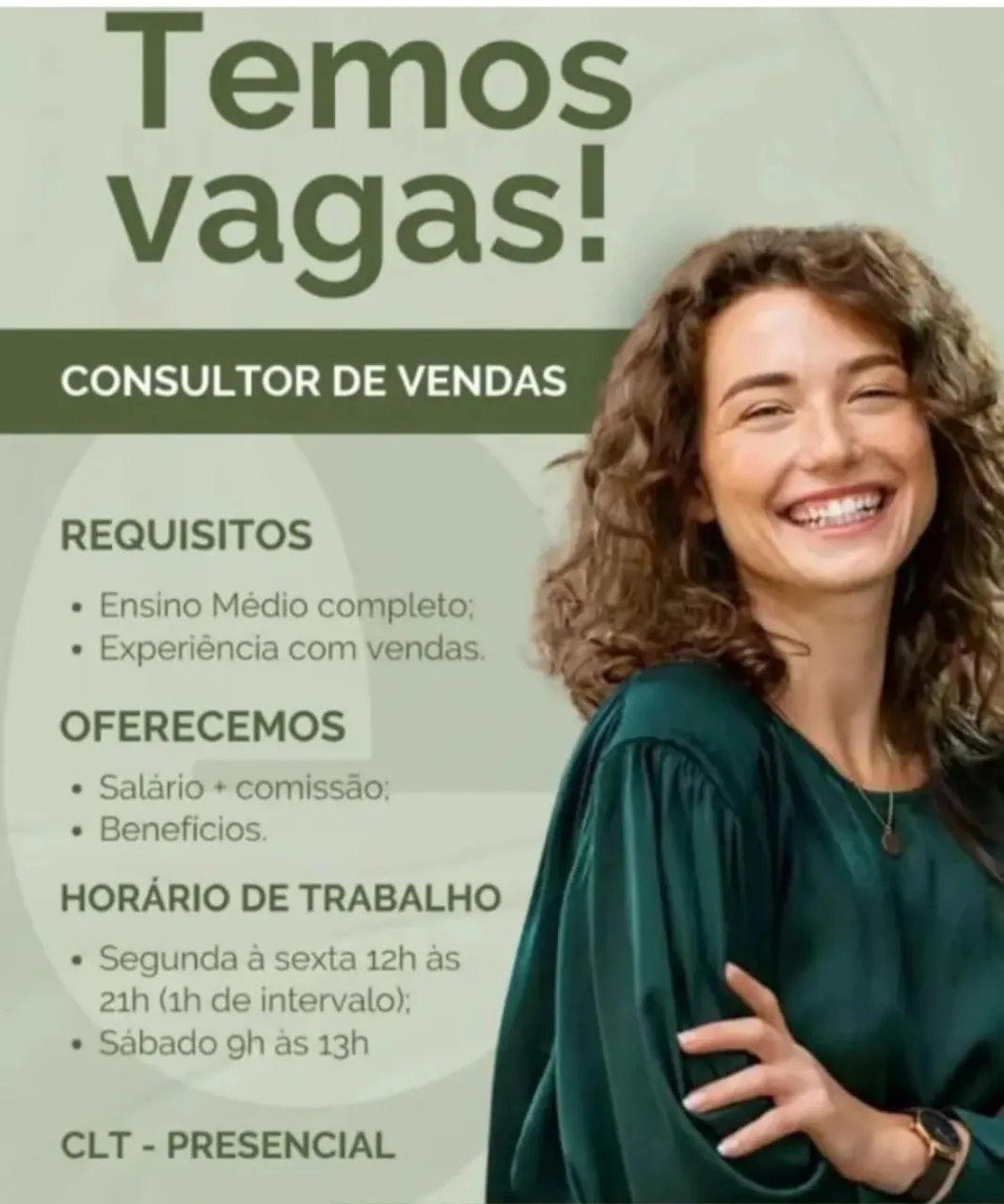 Vaga de emprego liberando empréstimo na contratação 