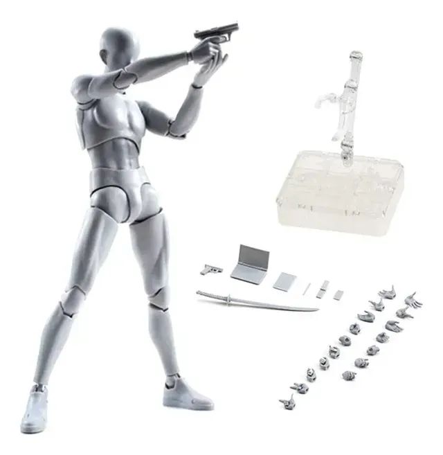 Figuras De Ação Body-kun Dx E Body-chan Dx Pvc Sh Model