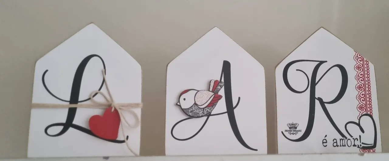 Letras Decorativas em MDF - LAR é Amor - Decoração de Casa