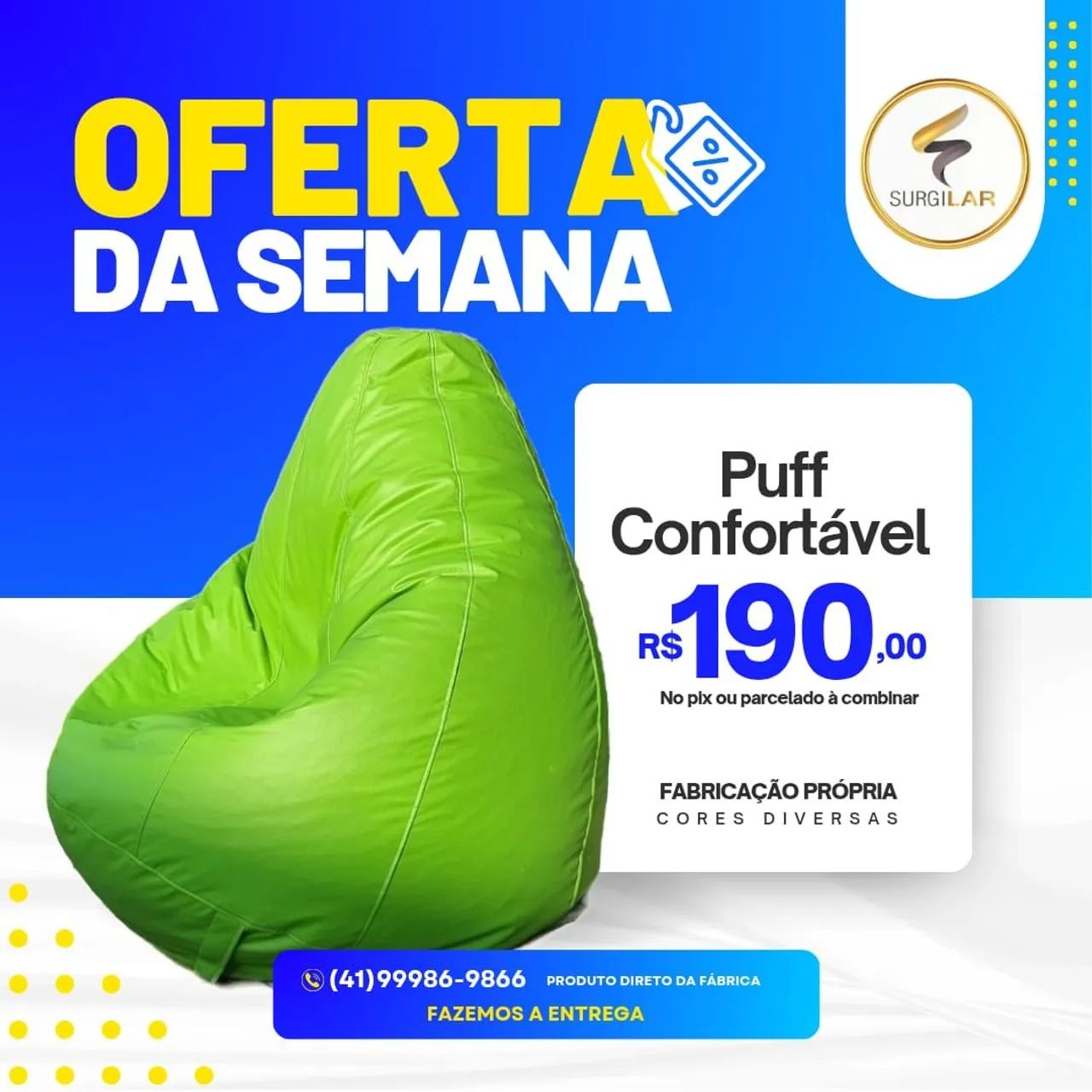Puff Confortável direto da fábrica 