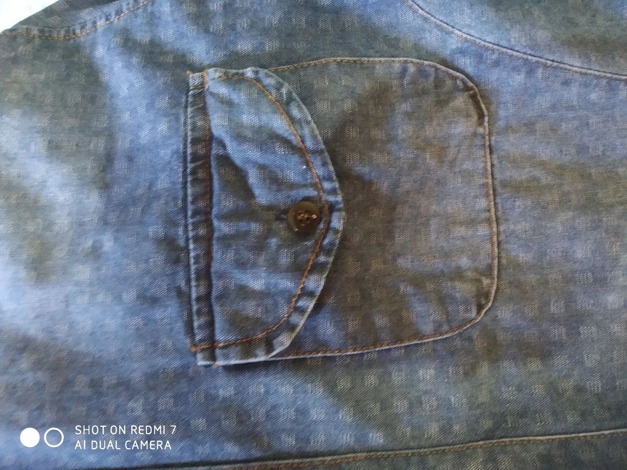 Camisa Jeans Azul Masculina - Foto 3