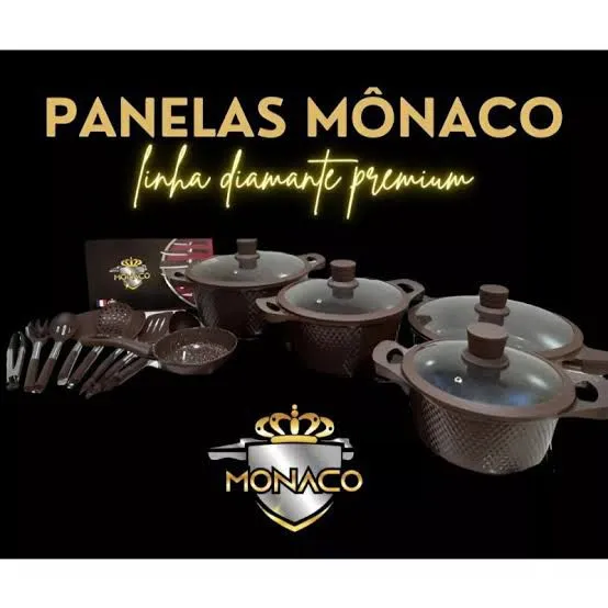 Conjunto de Panelas Mônaco Linha Diamante Premium