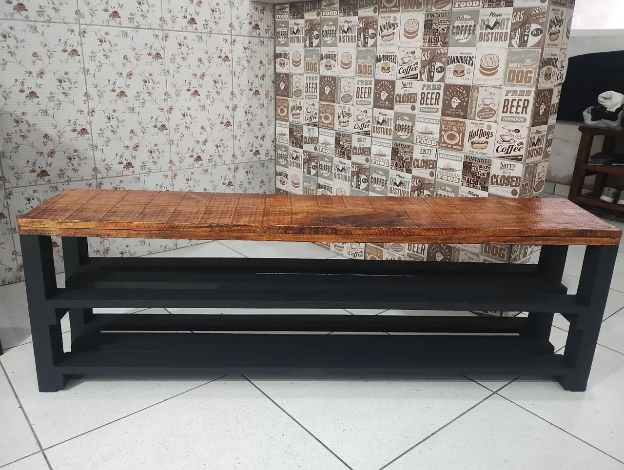 BANCO SAPATEIRA EM MADEIRA MACIÇA - TENHO PRONTA ENTREGA E FAÇO SOB MEDIDA. - Foto 5
