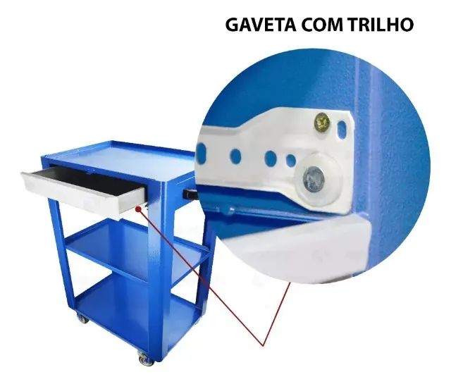 Carrinho Ferramentas Capacidade 120kg 1 Gaveta Cd02 Fercar - Foto 3