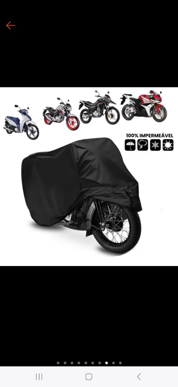 Capa de moto 100% impermeável