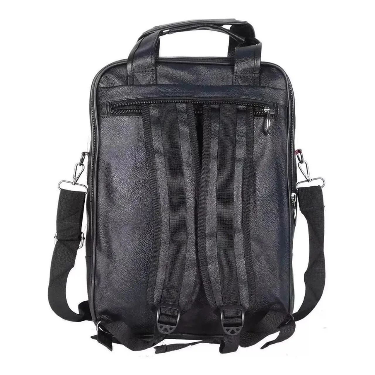 Mochila executiva em couro 3 modos de usar alça de Costa e ombro - Foto 3