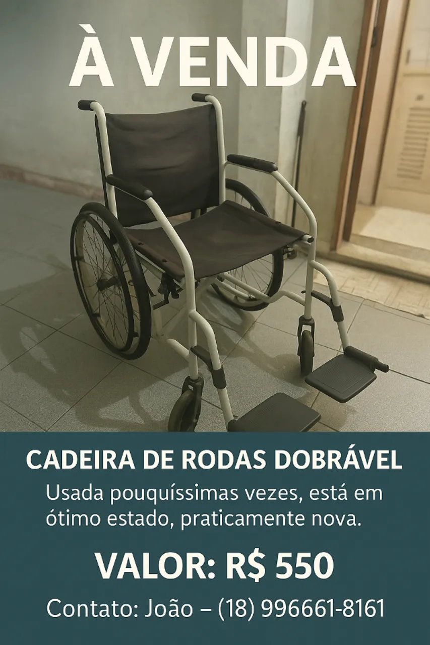 Cadeira de rodas dobrável