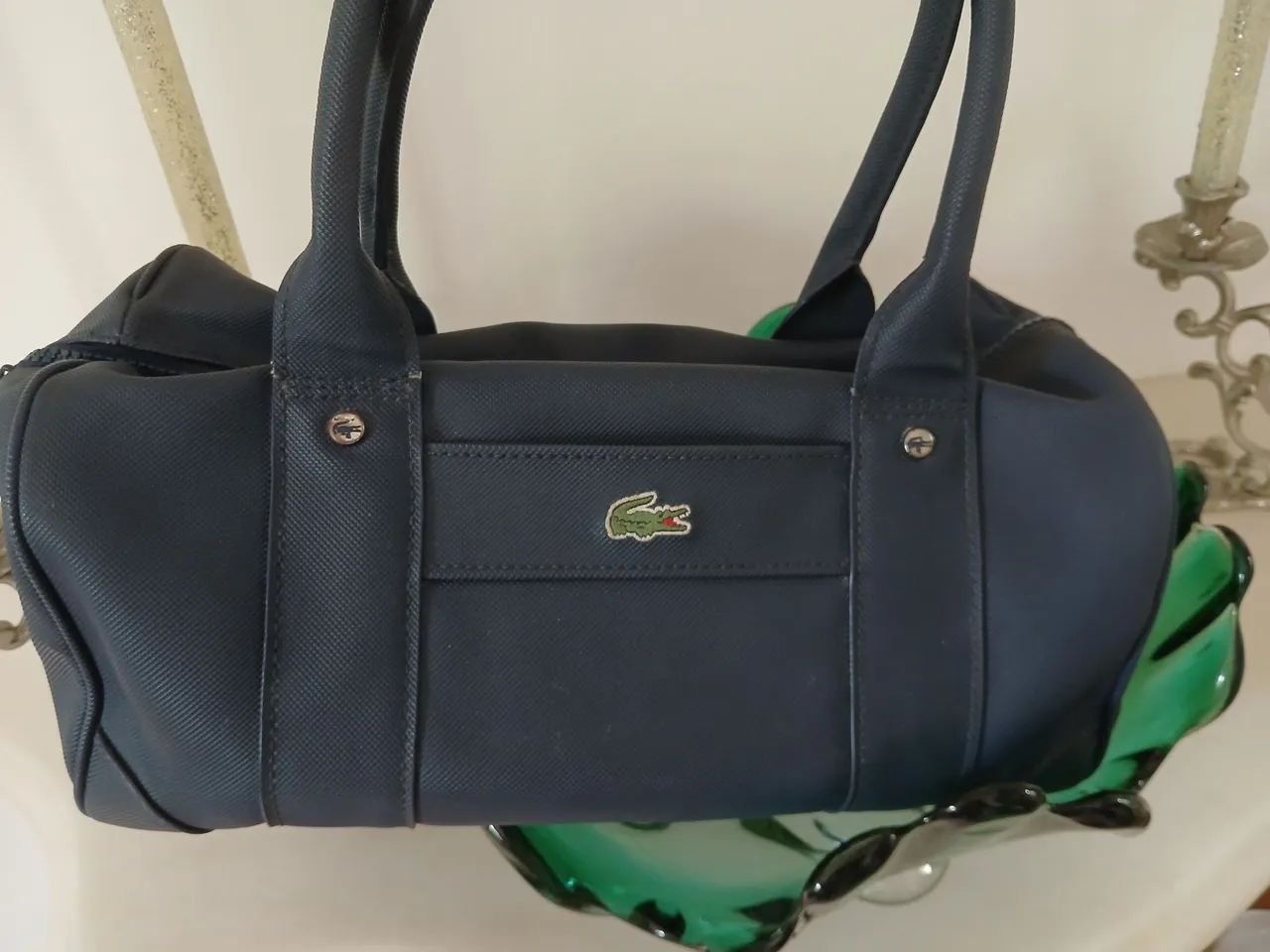 Bolsa Lacoste Feminina- Azul - Usada