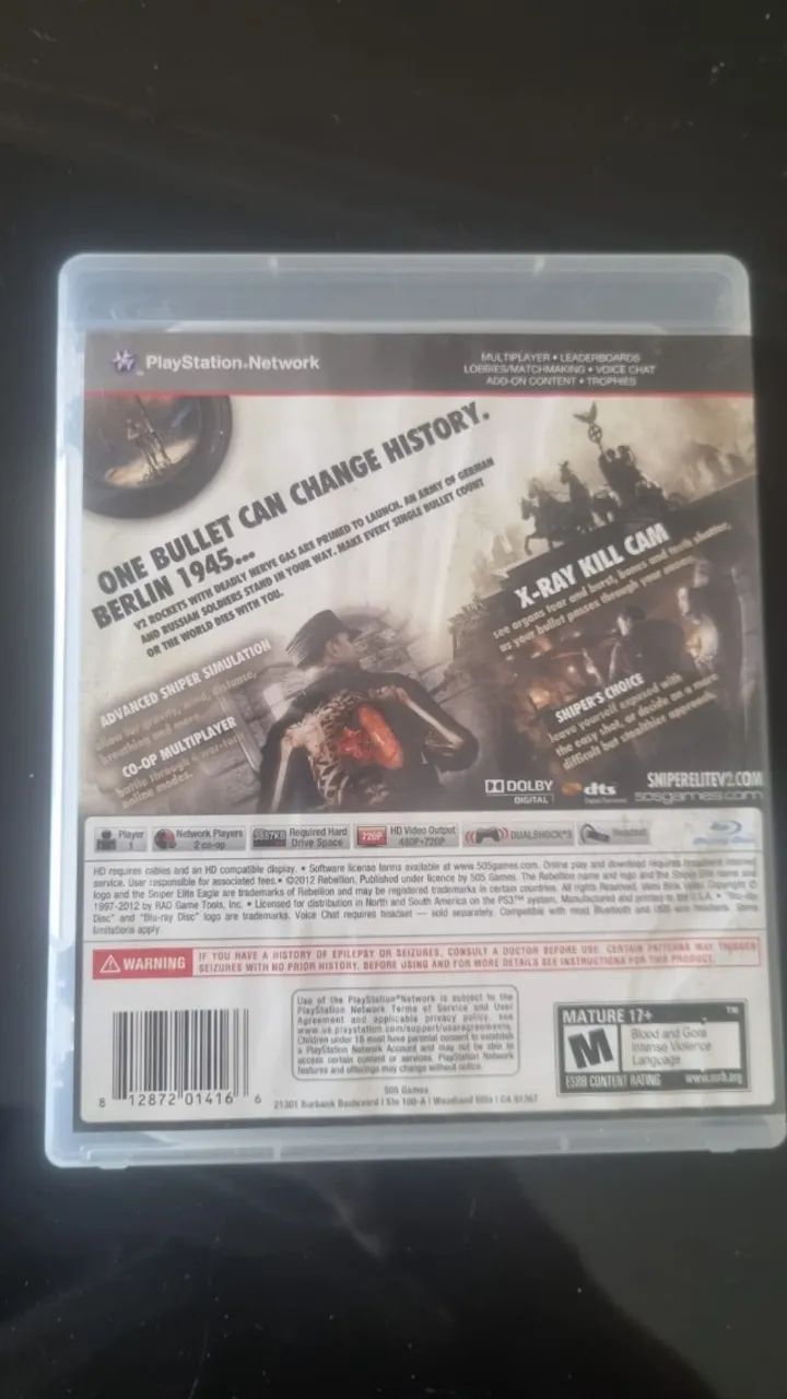 Jogo Sniper Elite V2 PS3 Midia Fisica Original Usado - Foto 2