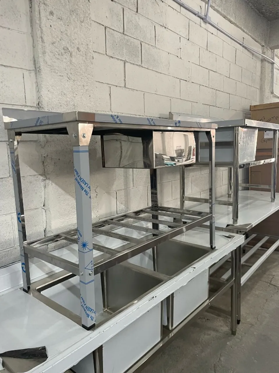 Bancada de pia total inox 1,17x0,55 poucas unidades