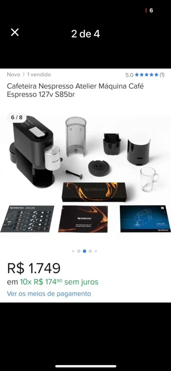 Nespresso Atelier nova na caixa