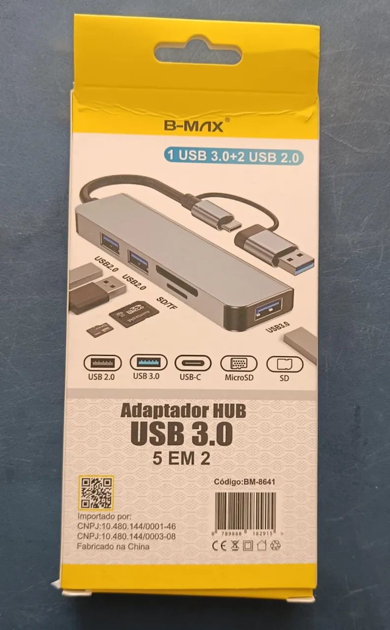 ADAPTADOR  B-MAX 5 EM 2 USB 3.0