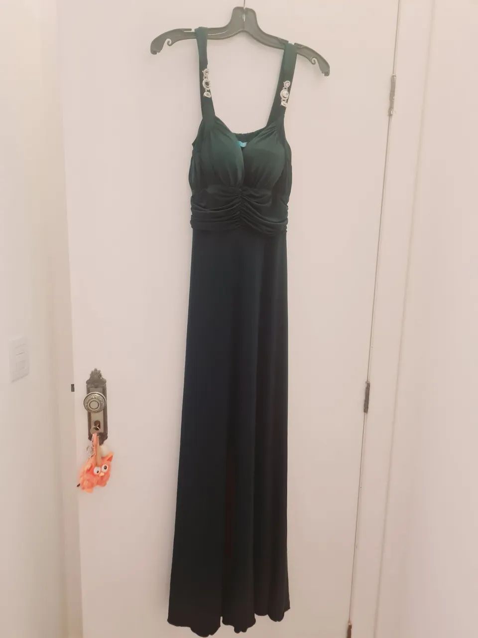 Vestido verde Escuro com Strass - Foto 4