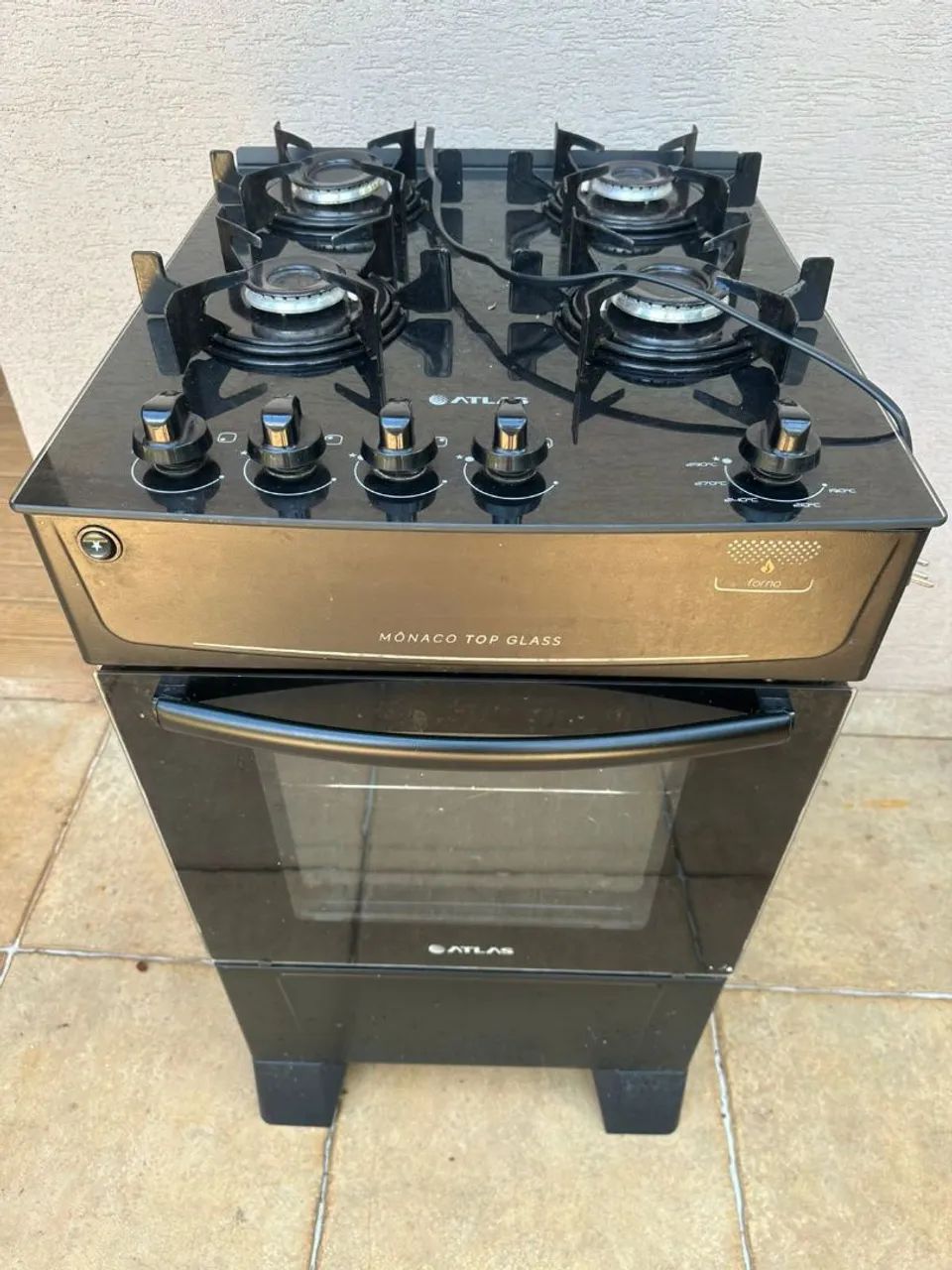 Fogão mesa de vidro o forno nunca foi usado 