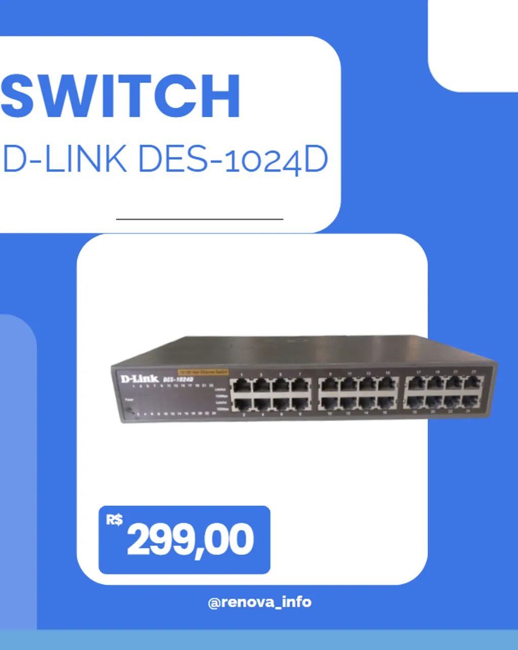 SWITCH D-LINK Des-1024d
