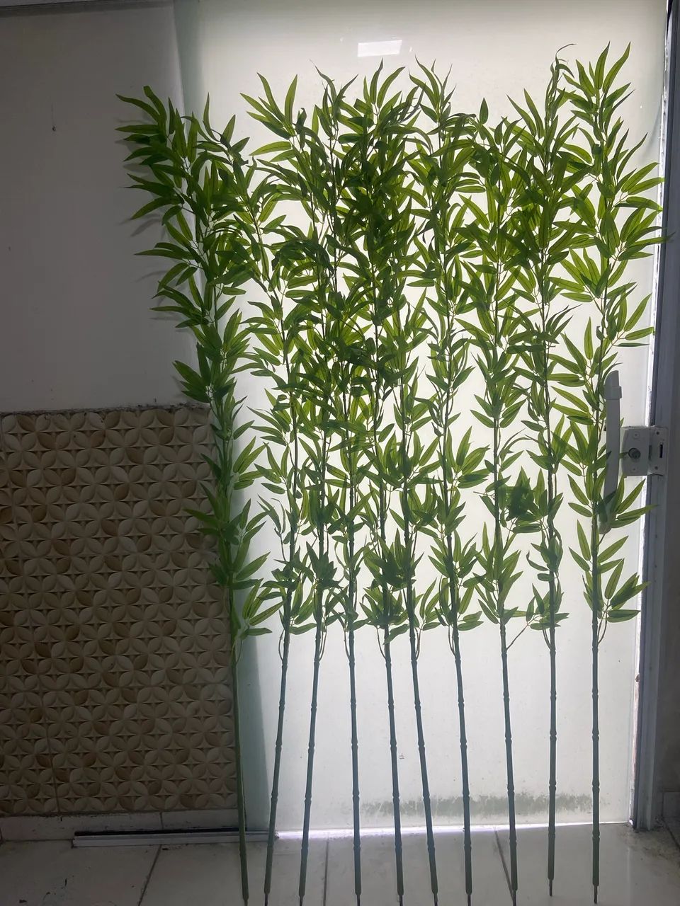  10 Hastes de bambu artificial para decoração 
