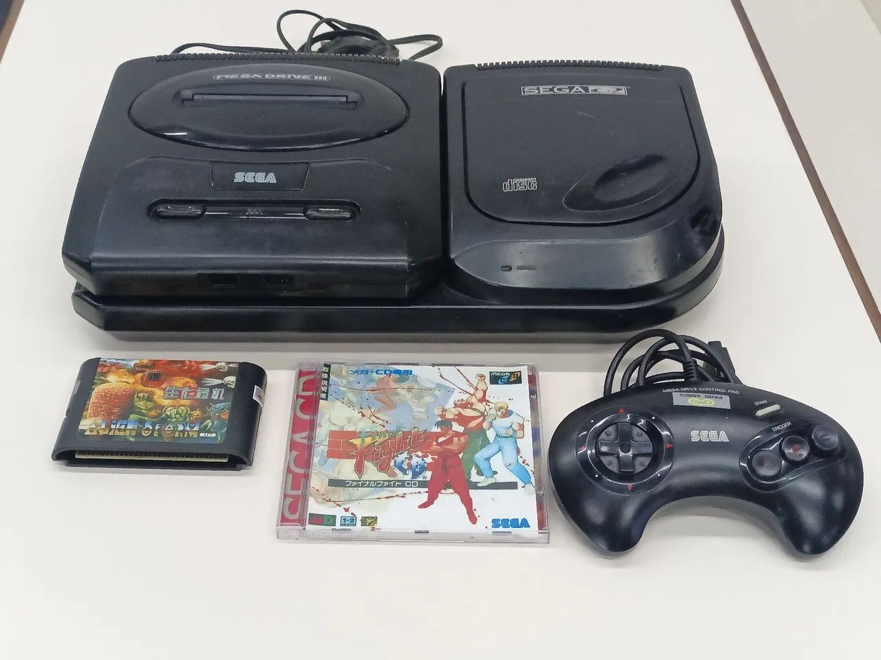 Mega drive 3 e Sega CD funcionando 100% 