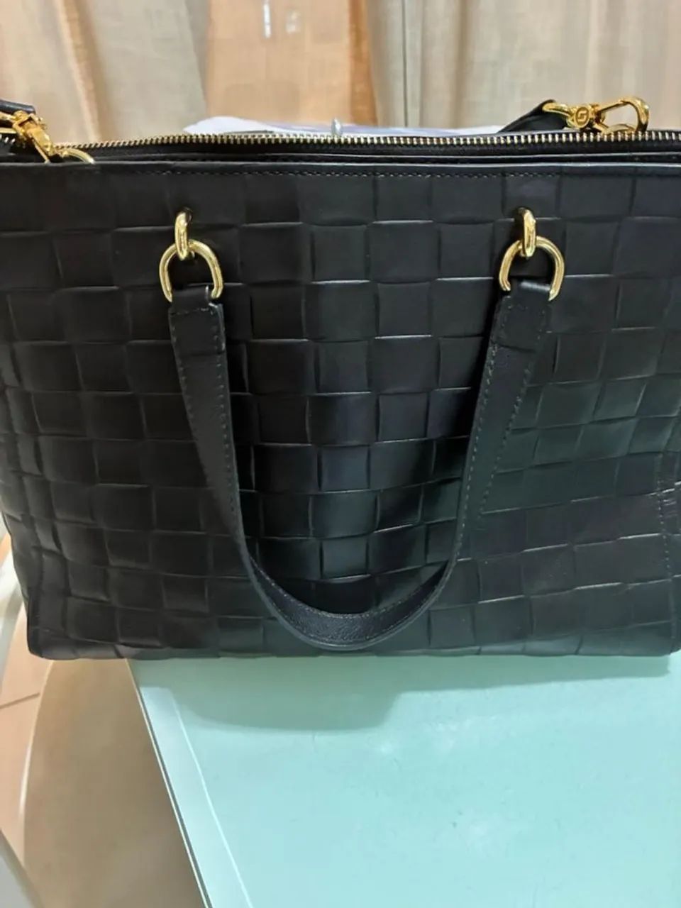 Bolsa preta Luz da Lua couro legitimo. - Foto 4